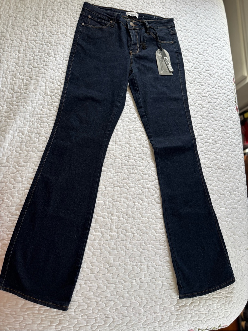 Kendall & Kylie Women's Dark Indigo Flared Jeans